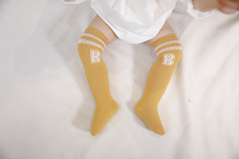 Baby Unisex Striped Alphabet Accessories Socks Wholesale
