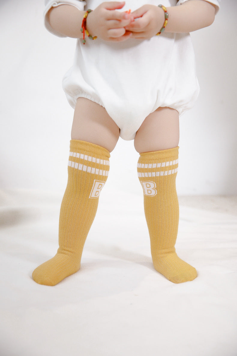 Baby Unisex Striped Alphabet Accessories Socks Wholesale