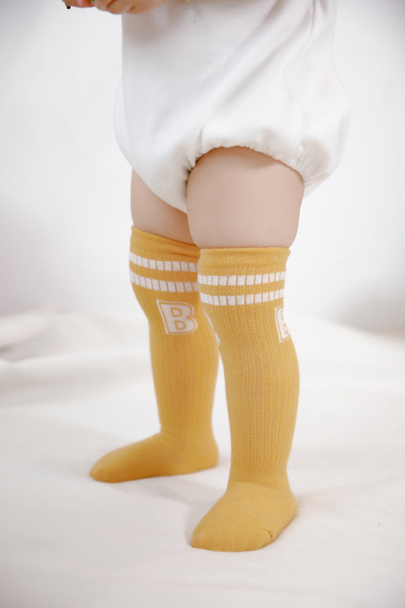 Baby Unisex Striped Alphabet Accessories Socks Wholesale