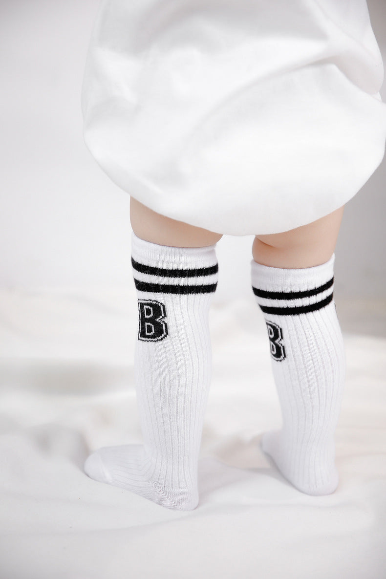 Baby Unisex Striped Alphabet Accessories Socks Wholesale