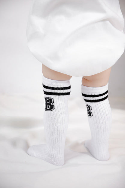 Baby Unisex Striped Alphabet Accessories Socks Wholesale