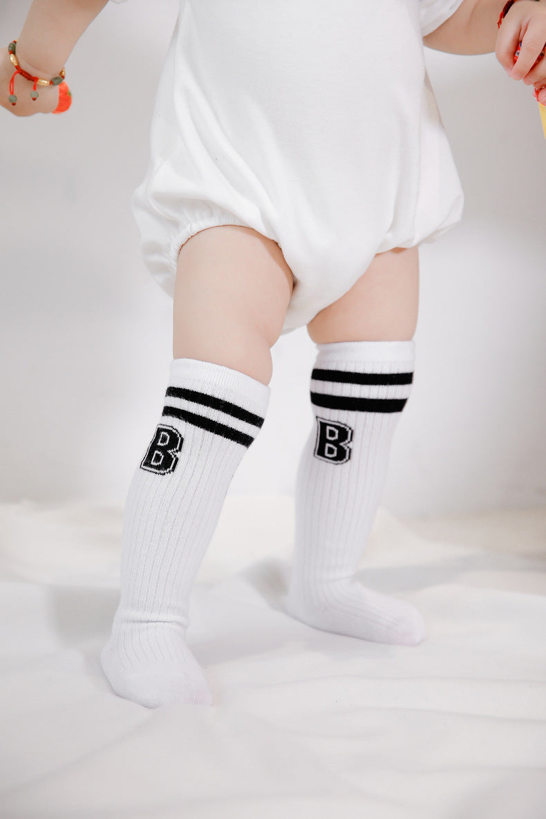 Baby Unisex Striped Alphabet Accessories Socks Wholesale