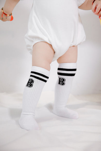 Baby Unisex Striped Alphabet Accessories Socks Wholesale