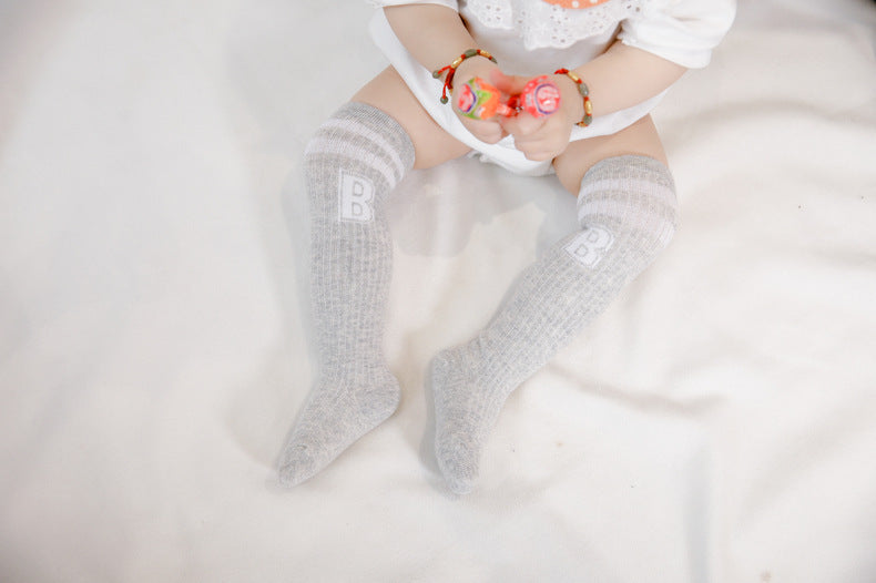 Baby Unisex Striped Alphabet Accessories Socks Wholesale