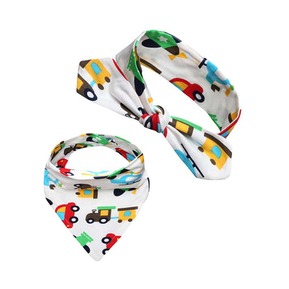 Baby Girls Boys Animals Car Cartoon Bibs And Headwear