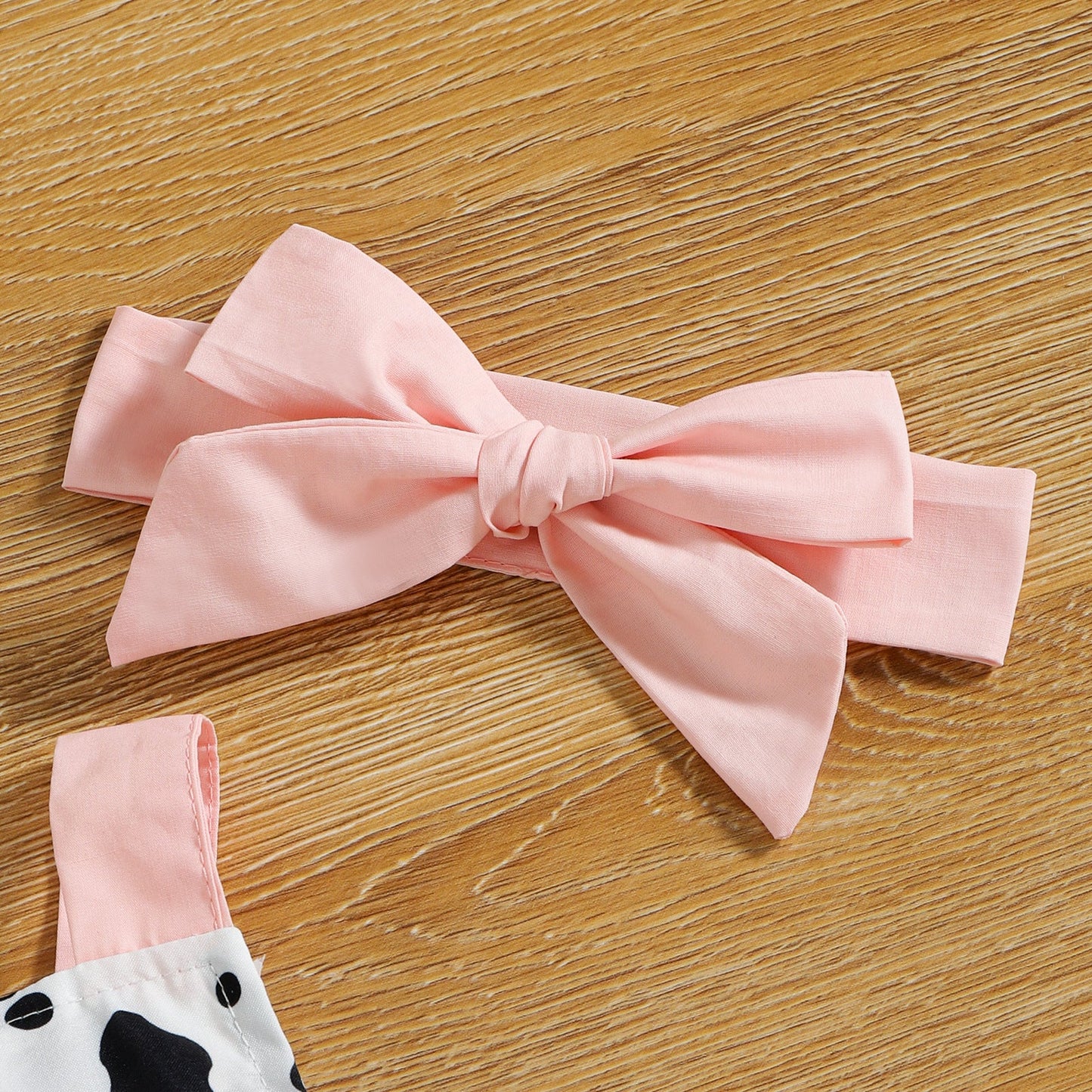 Baby Girls Leopard Bow Print Rompers Headwear