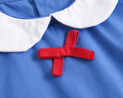 Baby Kid Girls Color-blocking Bow Rompers Headwear