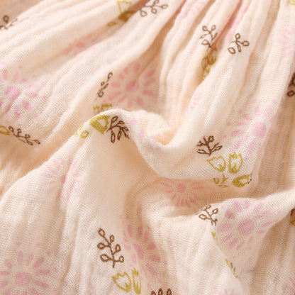 Baby Girls Flower Bow Print Rompers Headwear
