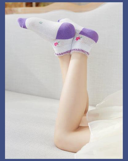 Girls Flower Lace Print Accessories Socks