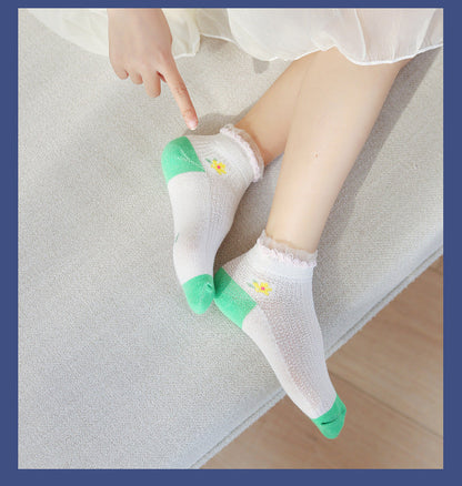 Girls Flower Lace Print Accessories Socks