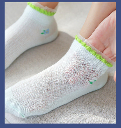 Girls Flower Lace Print Accessories Socks