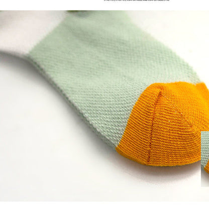 Girls Boys Letters Color-blocking Cartoon Print Accessories Socks