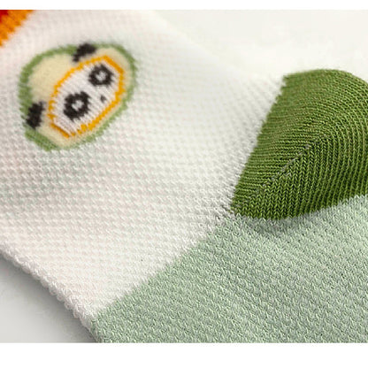 Girls Boys Letters Color-blocking Cartoon Print Accessories Socks