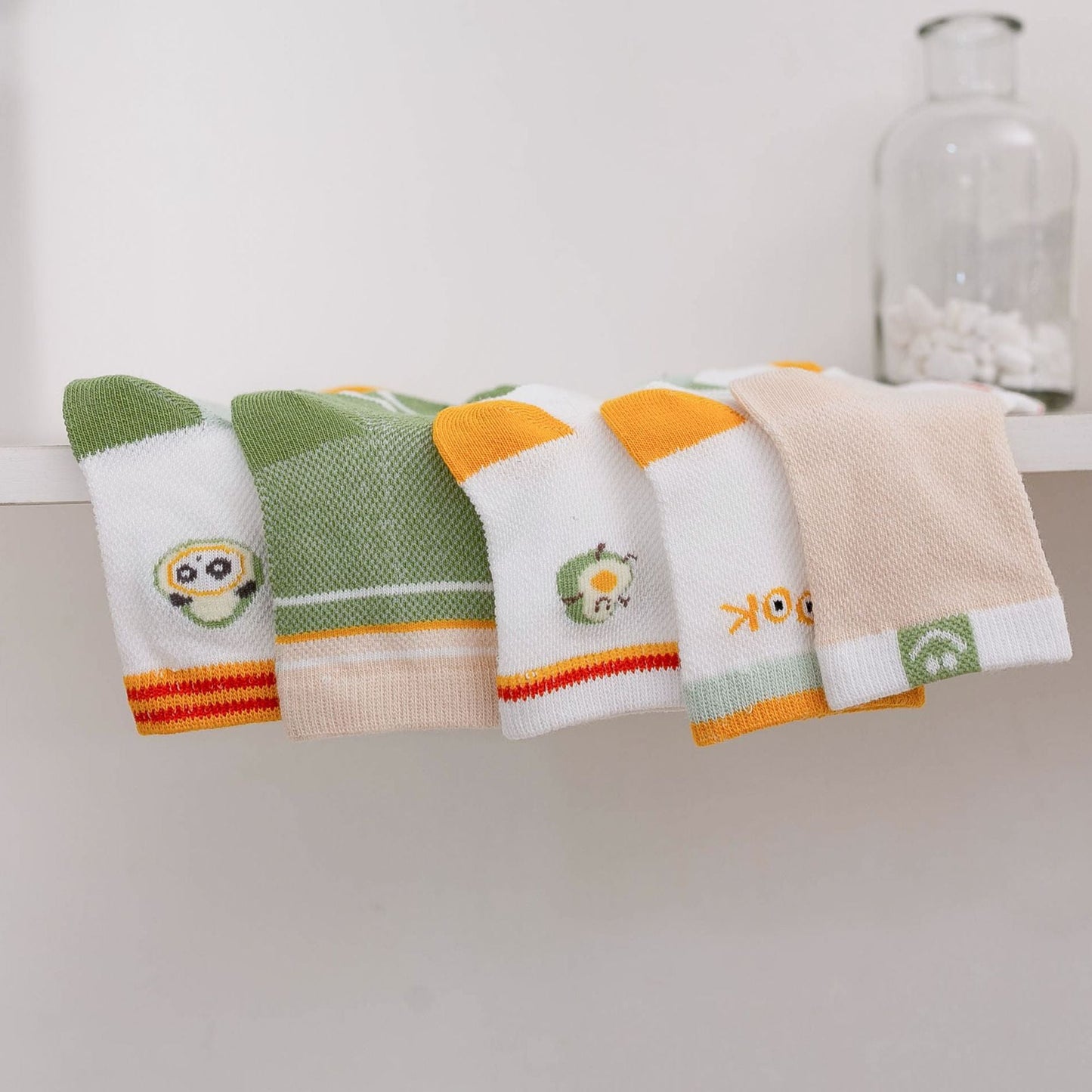 Girls Boys Letters Color-blocking Cartoon Print Accessories Socks