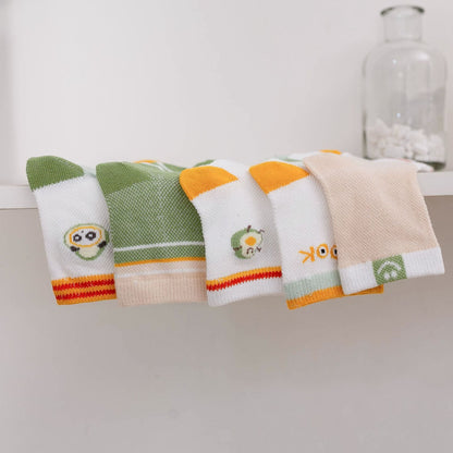 Girls Boys Letters Color-blocking Cartoon Print Accessories Socks