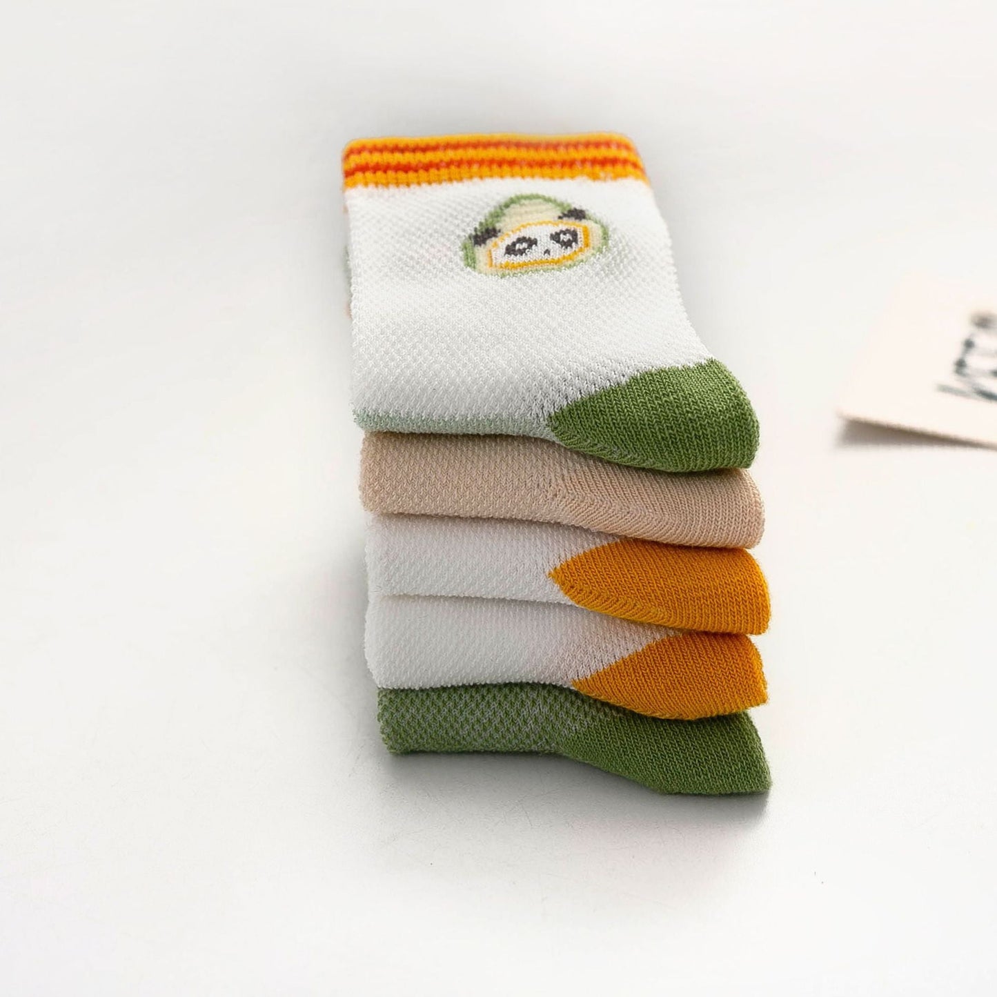 Girls Boys Letters Color-blocking Cartoon Print Accessories Socks
