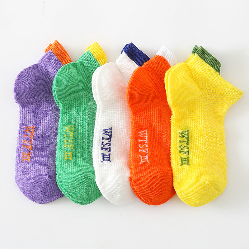Baby Kid Unisex Solid Color Letters Accessories Socks
