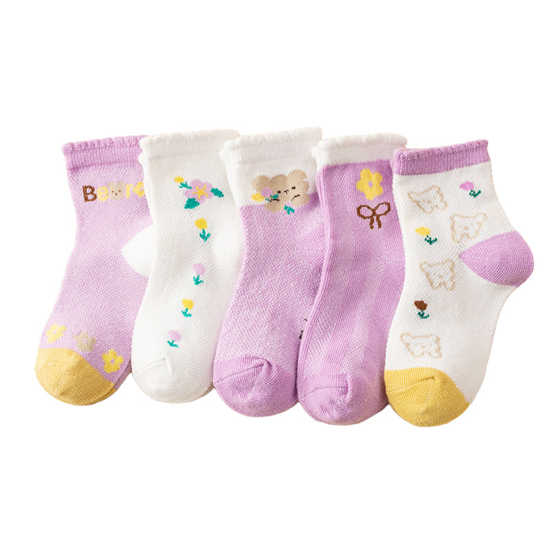 Baby Kid Unisex Flower Animals Cartoon Print Socks
