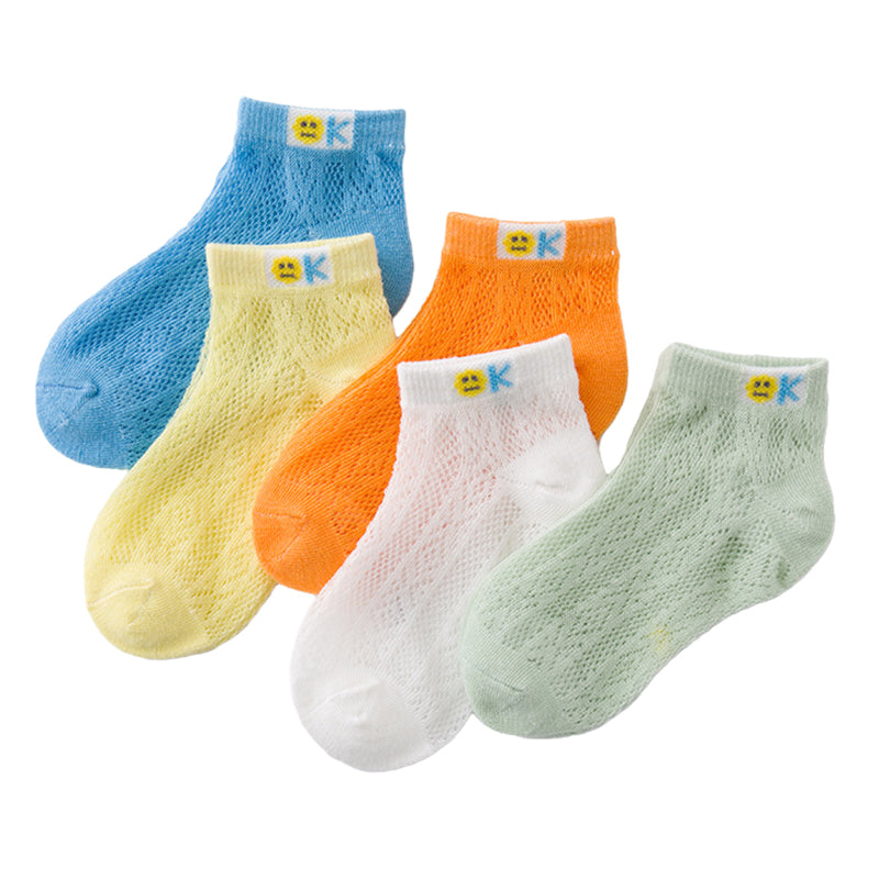 Baby Kid Unisex Striped Letters Cartoon Print Socks