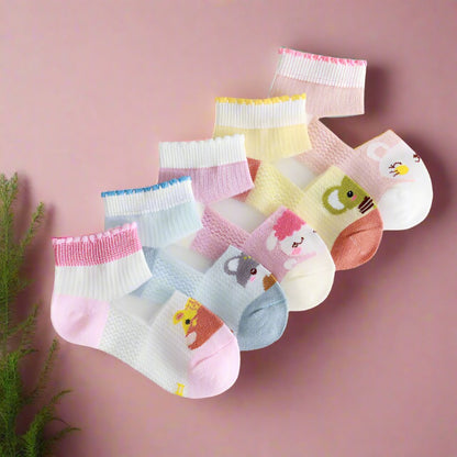 Baby Kid Unisex Striped Letters Cartoon Print Socks