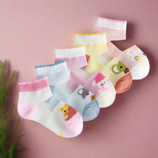 Baby Kid Unisex Striped Letters Cartoon Print Socks