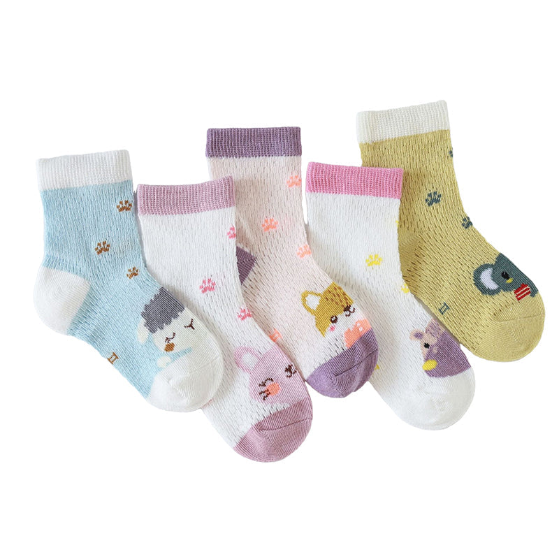 Baby Kid Unisex Striped Letters Cartoon Print Socks
