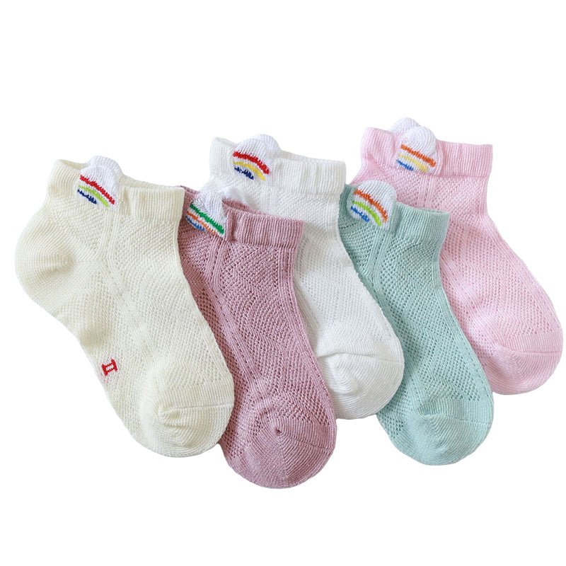 Baby Kid Unisex Striped Letters Cartoon Print Socks