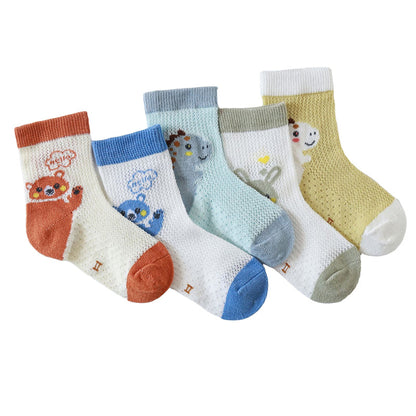 Baby Kid Unisex Striped Letters Cartoon Print Socks