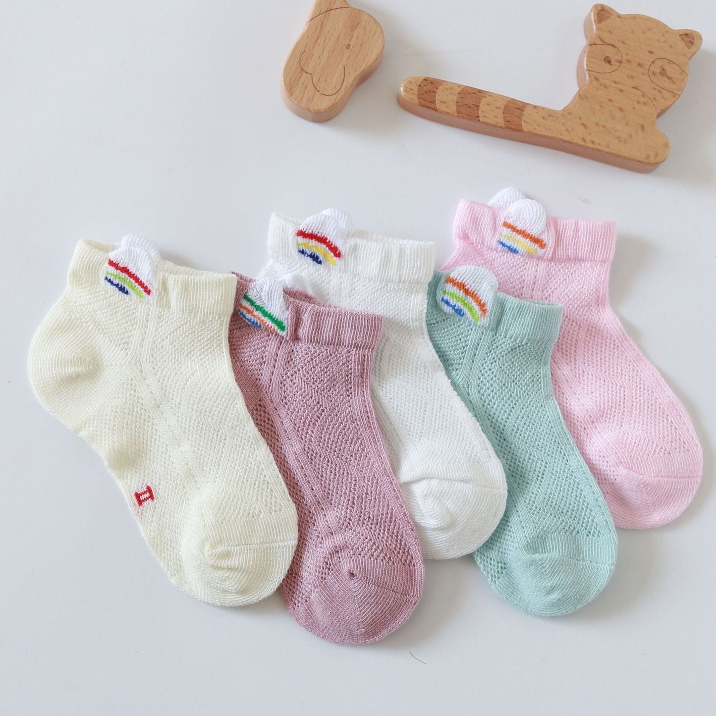 Baby Kid Unisex Striped Letters Cartoon Print Socks