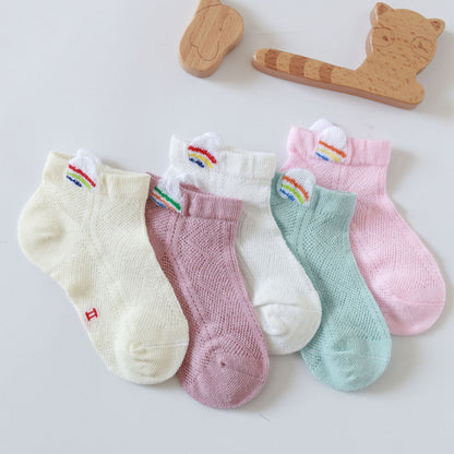 Baby Kid Unisex Striped Letters Cartoon Print Socks