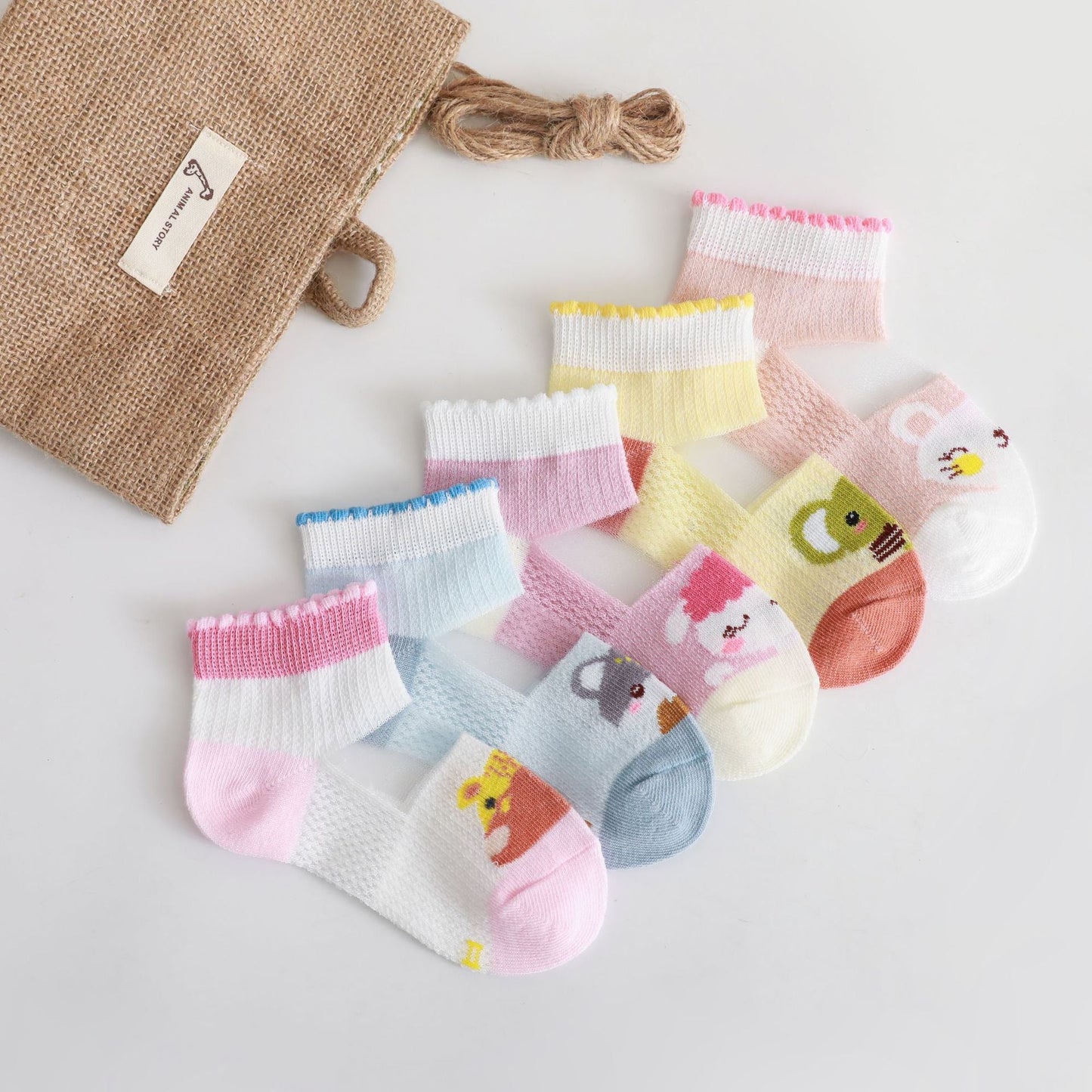 Baby Kid Unisex Striped Letters Cartoon Print Socks