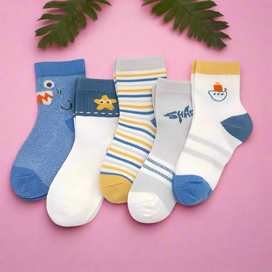 Baby Kid Unisex Striped Letters Cartoon Print Socks