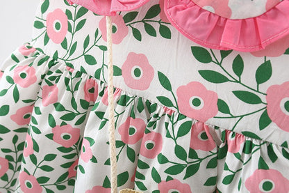 Baby Girls Flower Bow Print Dresses Bag Wholesale