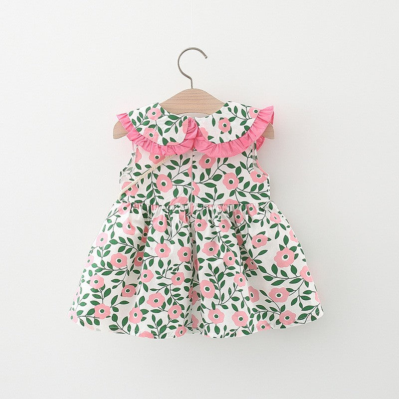 Baby Girls Flower Bow Print Dresses Bag Wholesale