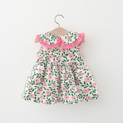 Baby Girls Flower Bow Print Dresses Bag Wholesale