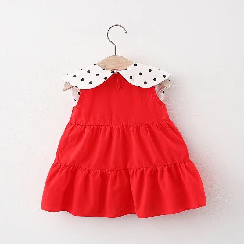Baby Girls Polka dots Bow Print Dresses And Bag Wholesale