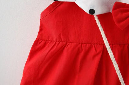 Baby Girls Polka dots Bow Print Dresses And Bag Wholesale