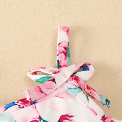 3 Pieces Set Baby Girls Tank Tops Solid Color Shorts And Bow Headwear