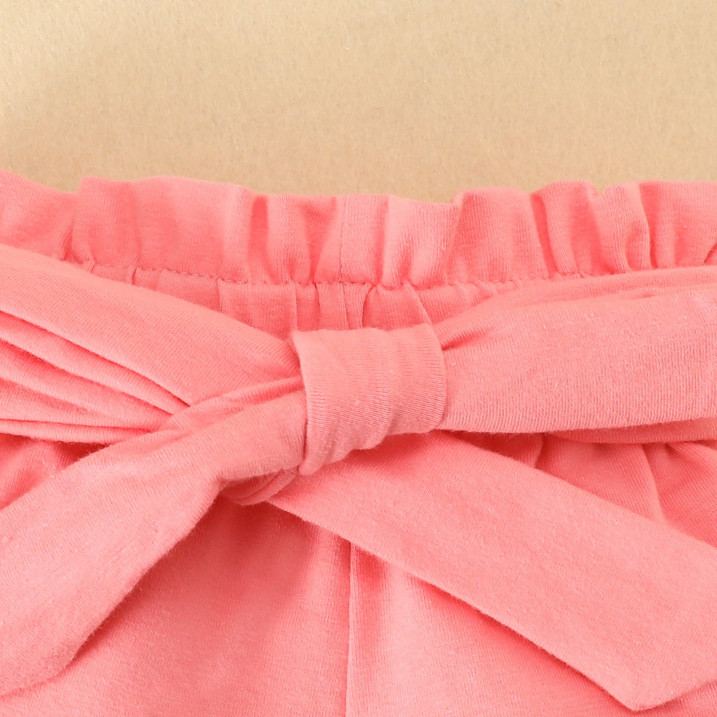 3 Pieces Set Baby Girls Tank Tops Solid Color Shorts And Bow Headwear