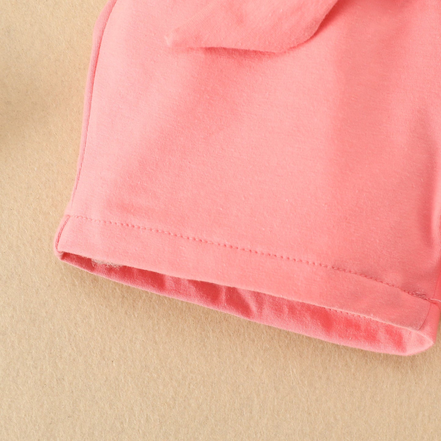 3 Pieces Set Baby Girls Tank Tops Solid Color Shorts And Bow Headwear