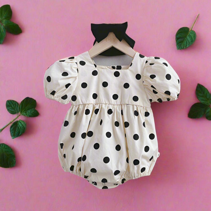 Baby Girls Rompers And Accessories Bow Headwear
