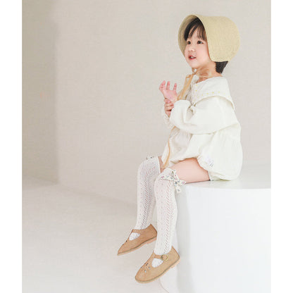 Girls Solid Color Bow Accessories Socks