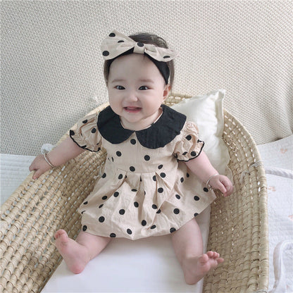 3 Pieces Set Baby Girls Print Tops Shorts And Headwear
