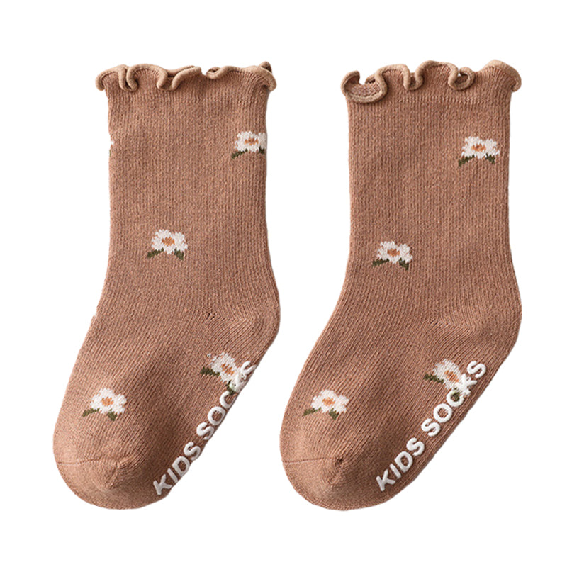 Baby Kid Girls Letters Flower Print Accessories Socks
