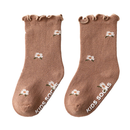Baby Kid Girls Letters Flower Print Accessories Socks