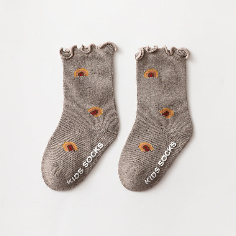 Baby Kid Girls Letters Flower Print Accessories Socks