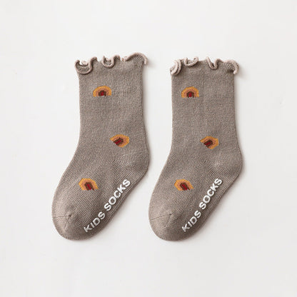 Baby Kid Girls Letters Flower Print Accessories Socks