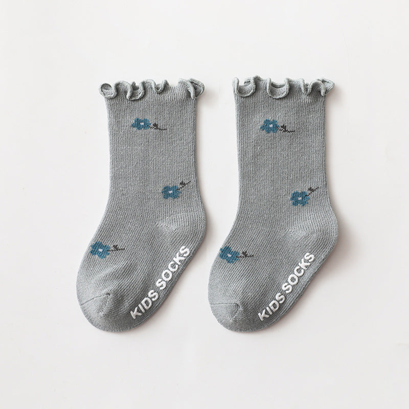 Baby Kid Girls Letters Flower Print Accessories Socks