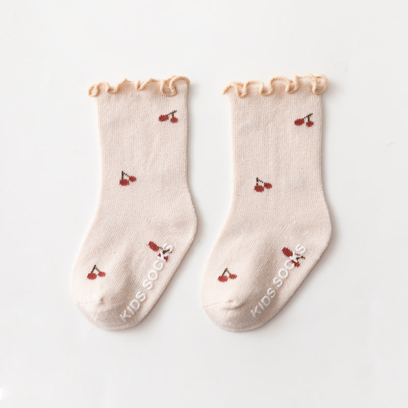 Baby Kid Girls Letters Flower Print Accessories Socks