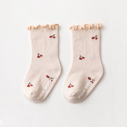 Baby Kid Girls Letters Flower Print Accessories Socks